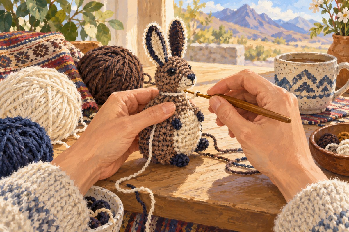 Imagen de inspiración textil; propuesta ilustrativa